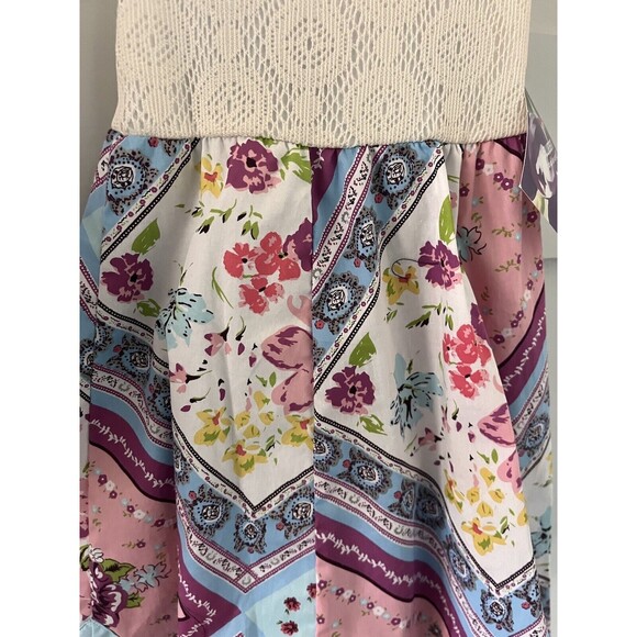 NWT New Blueberi Boulevard Girls Toddler Dress Hankerchief Hem Garden Floral 2T - Picture 5 of 6